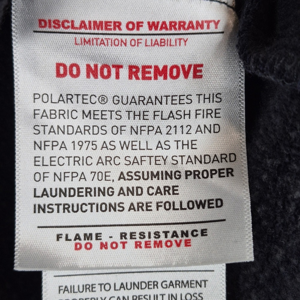 Ariat FR Hoodie Mens XL Navy Blue Polartec Flame Resistant CAT 2 Workwear - Picture 5 of 11